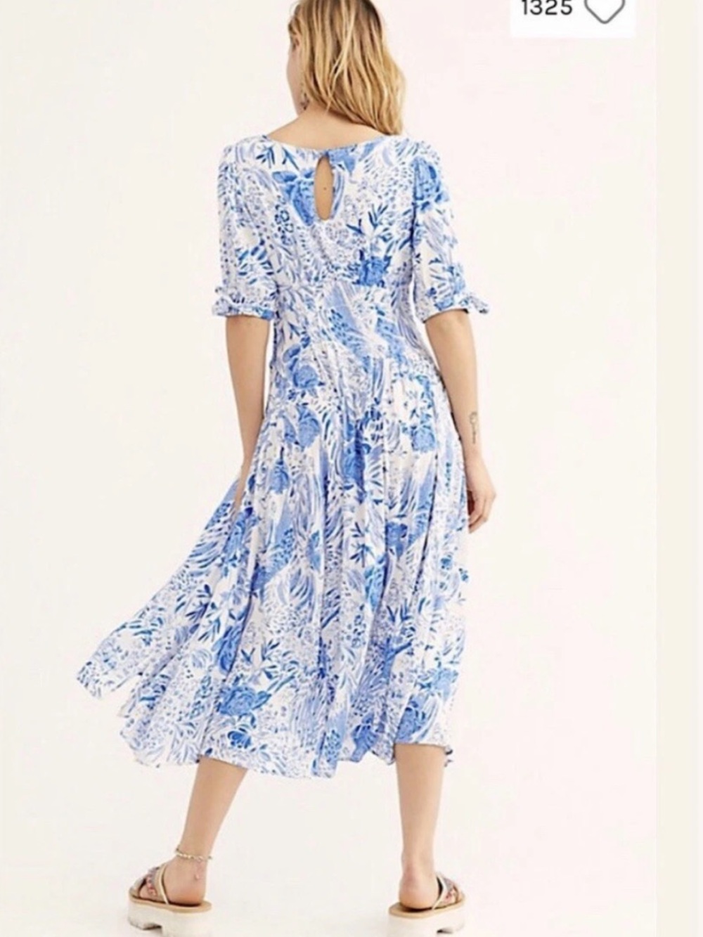 LIKE NEW Free People Forever Always Floral Pleated Midi Dress - Picture 2 of 8